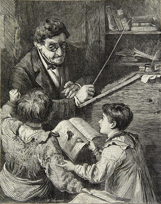 „Ertappt“
Holzstich, 1890
